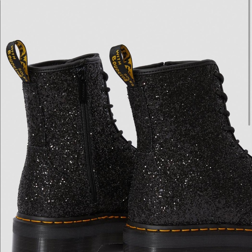 Dr.Marten JADON GLITTER  BLACK CHUNKY GLITTER - Picture 8 of 16